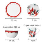 Vajilla Nochebuena Porcelana