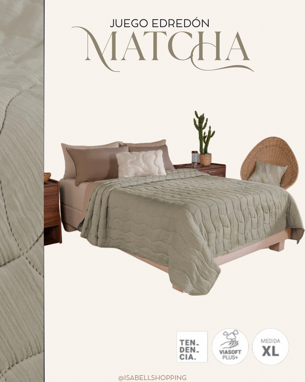 Edredón Matcha