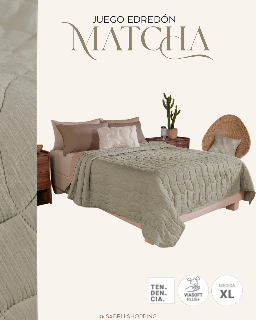 Edredón Matcha